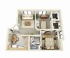 Two Bedroom Apartment Floor Plan Two Bedroom Apartment Floor Plan at Sky Harbor Apartments near the airport